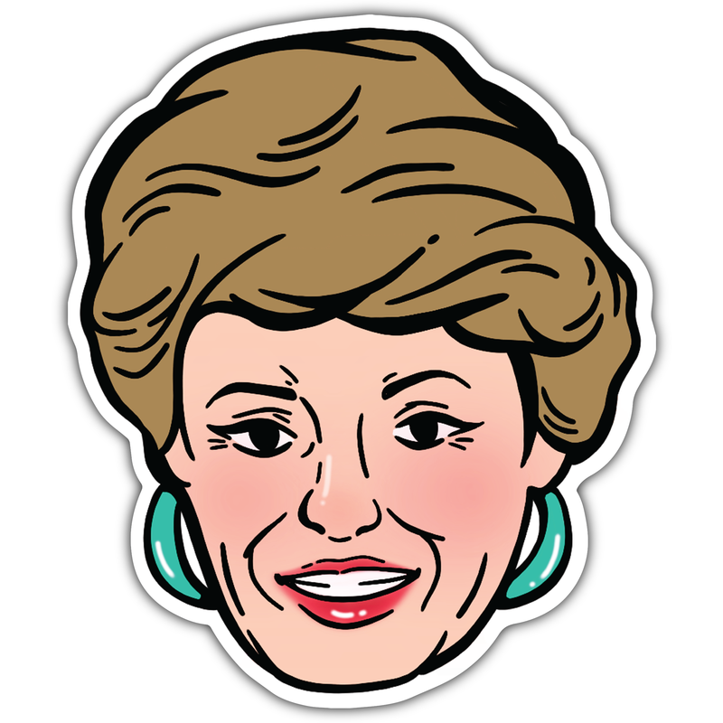 Blanche Devereaux Illustration Golden Girls Vinyl Sticker