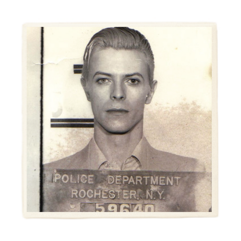 David Bowie Mugshot Coaster