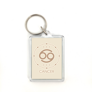 Cancer Vintage Illustration Plastic Keychain