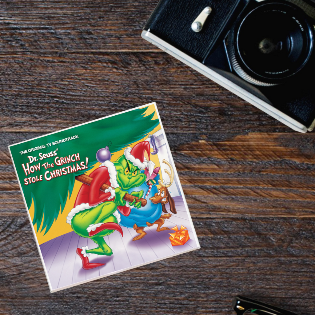 Animated 'How The Grinch Stole Christmas' Holiday Album Coaster