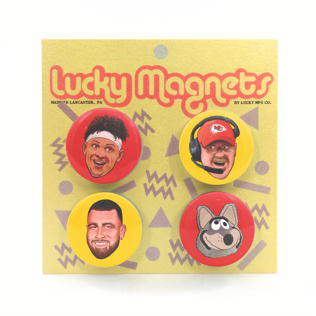 Kansas City Chiefs Button Magnets Set of 4