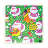 Pink Santa Claus Christmas/Holiday Coaster