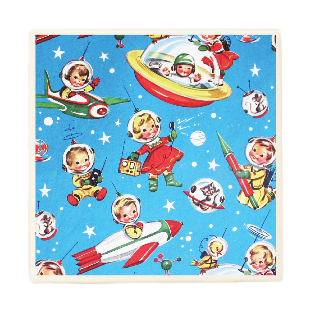 Outer Space Christmas Holiday Coaster