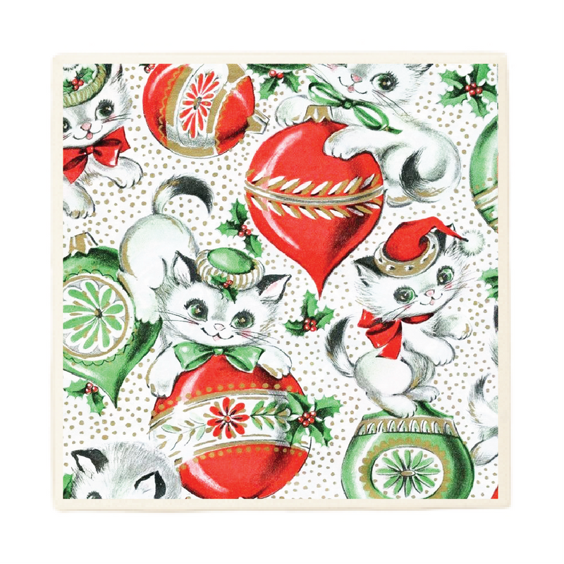 Christmas Cats Holiday Coaster