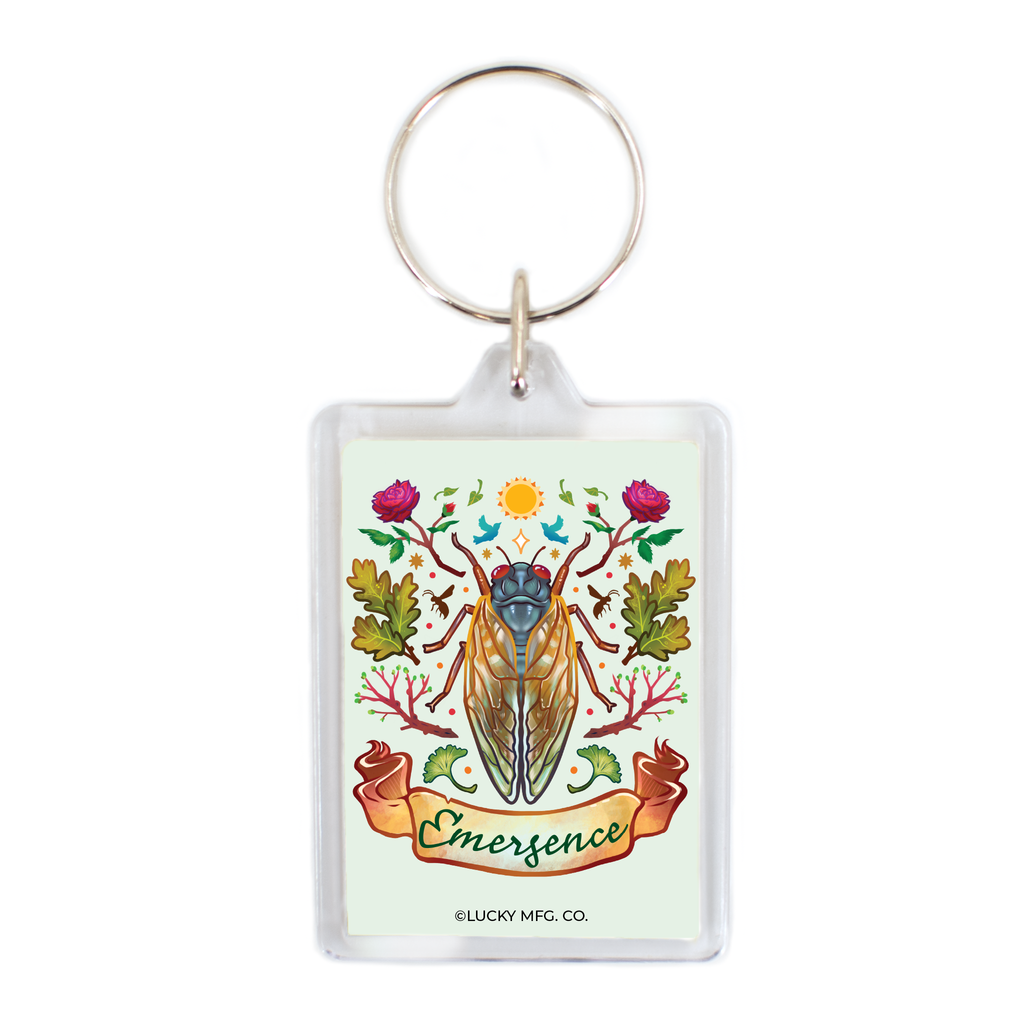 "Emergence" Cicada Keychain