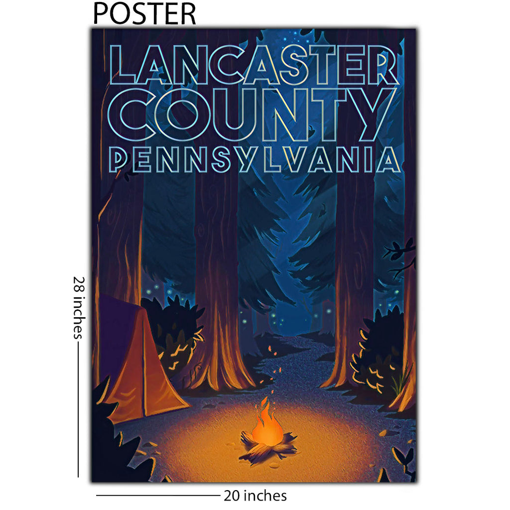 Camping in Lancaster County PA 20 x 28 Poster