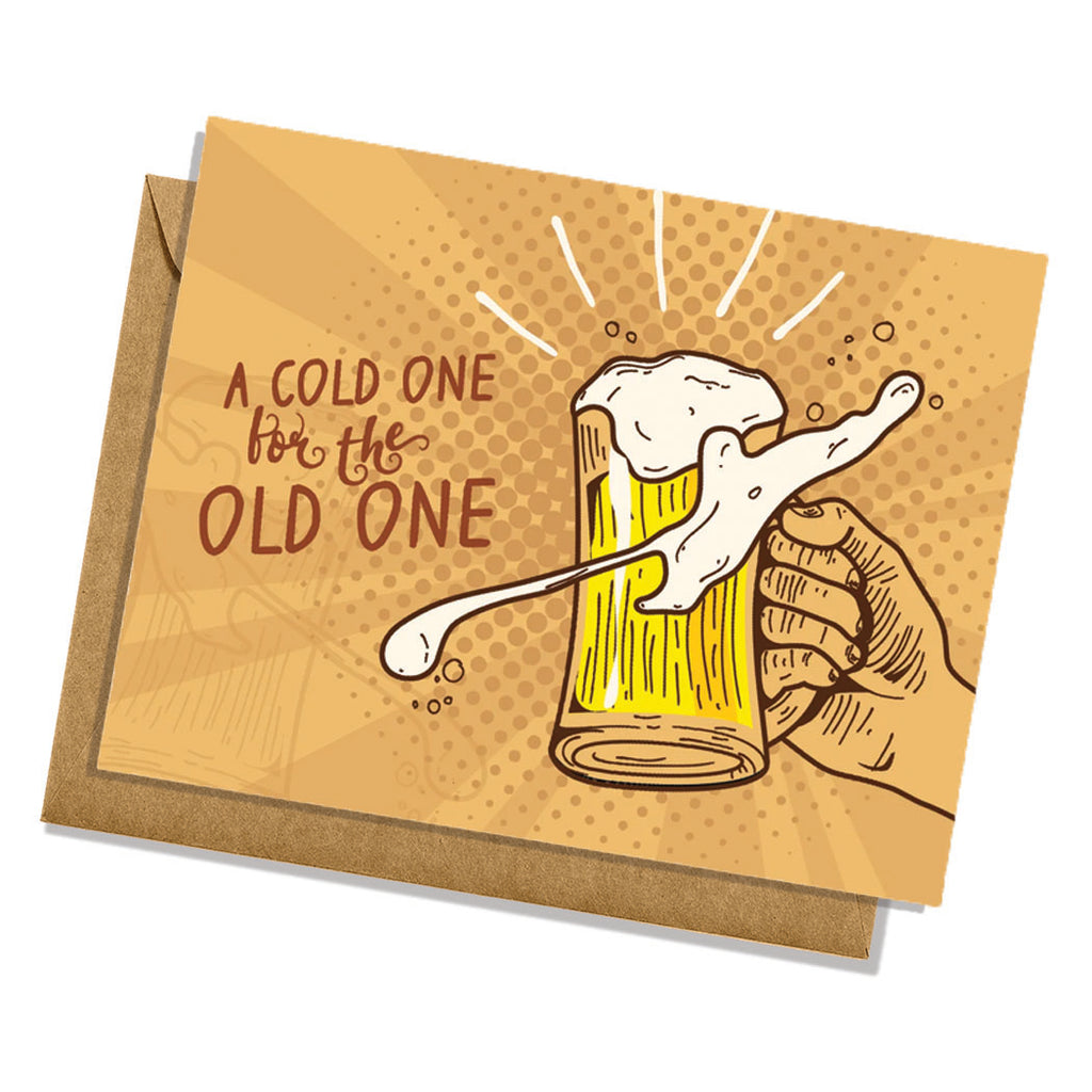 "Cold One for The Old One" Birthday Card