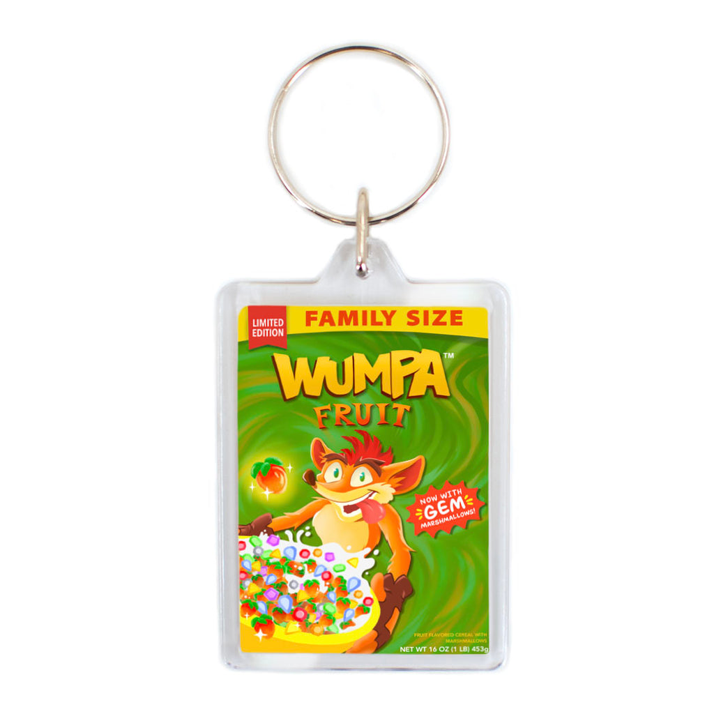 Crash Bandicoot Game Cereal Plastic Keychain