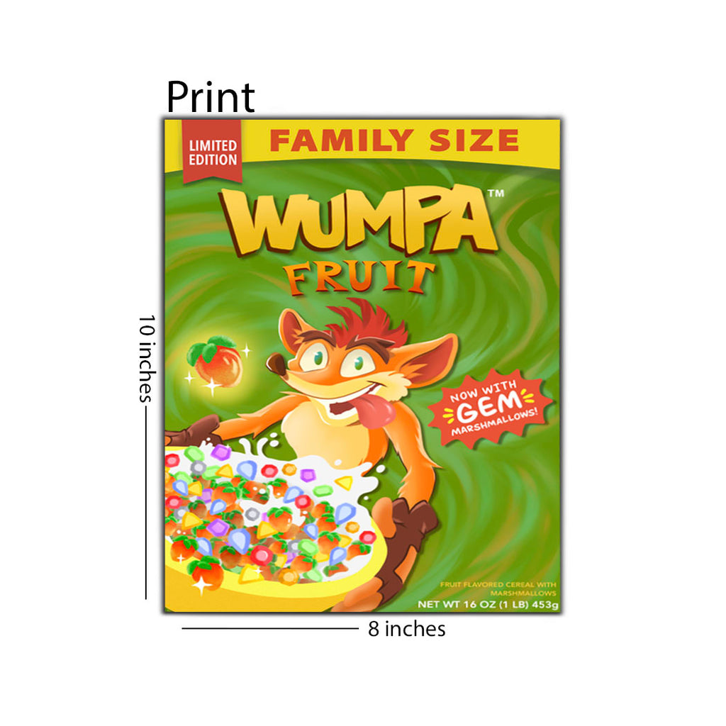 Crash Bandicoot Cereal Spoof 8x10 Print