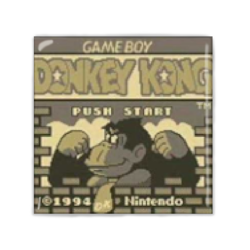 Donkey Kong Game Start Screen Square Magnet