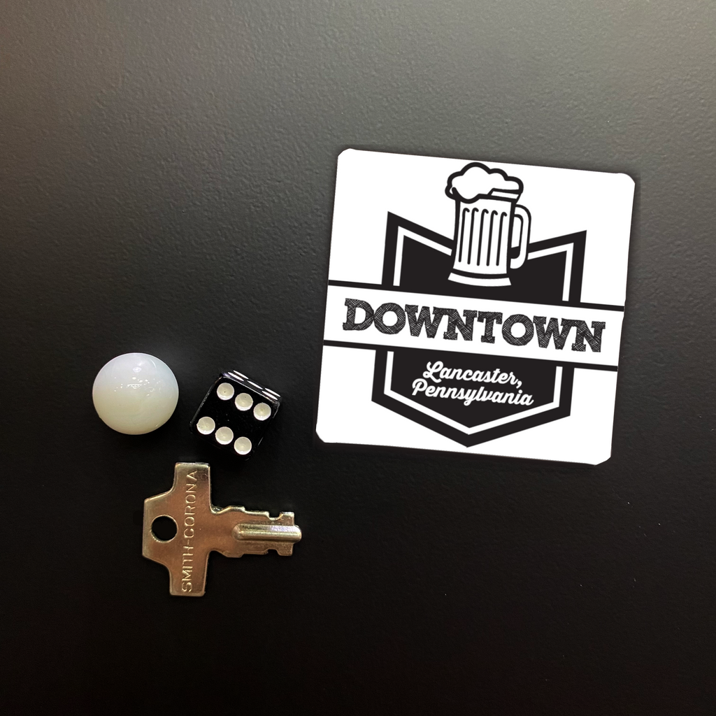 Downtown Beer Pint Square Magnet