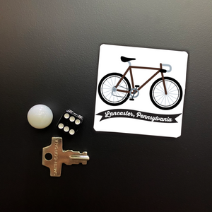 Lancaster Bike Square Magnet