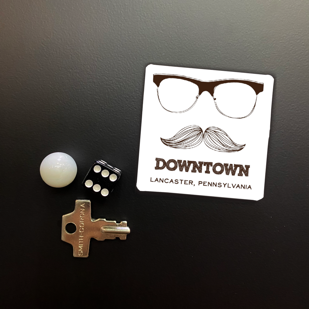 Downtown Hipster Square Magnet