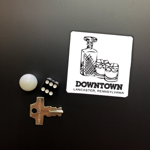 Downtown Whiskey Square Magnet