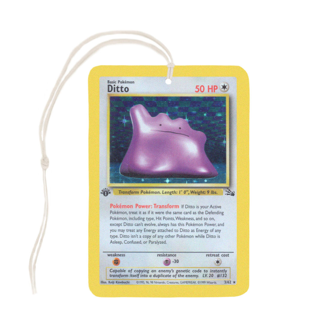 Ditto Pokemon Card Air Freshener Madcap & Co Ditto Pokemon Card Air Freshener Madcap & Co