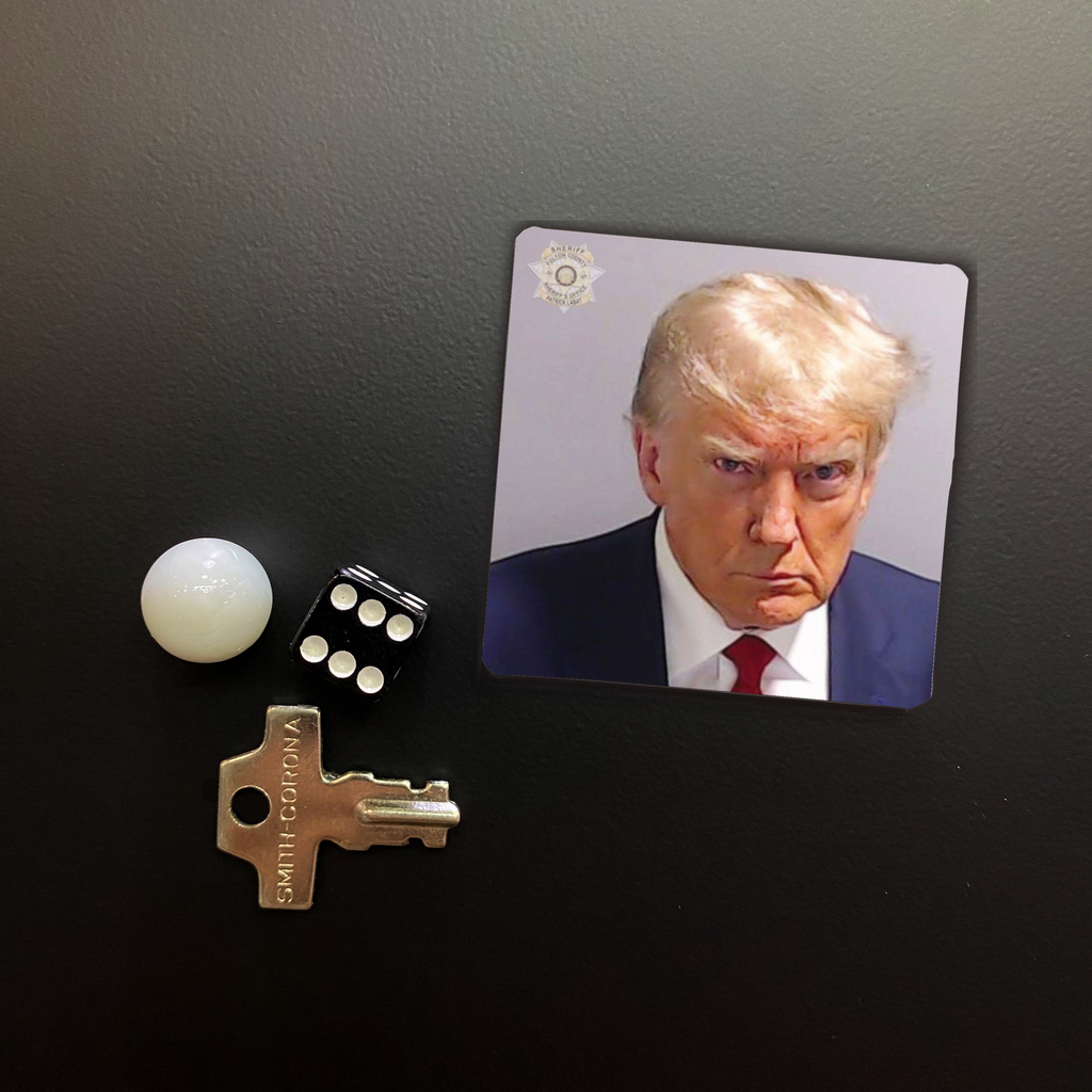 Donald Trump Mugshot Square Magnet