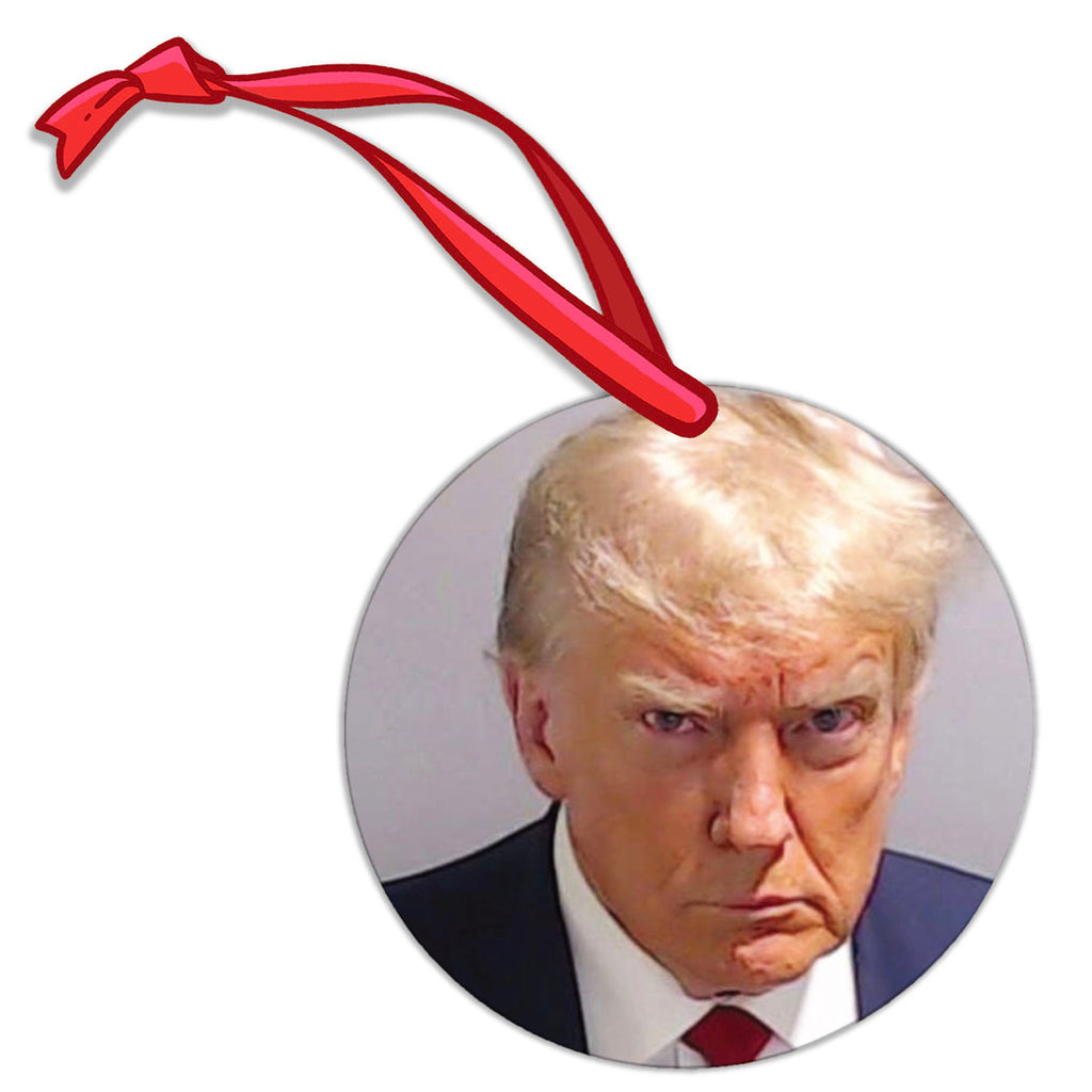 Donald Trump Mugshot Round Ornament