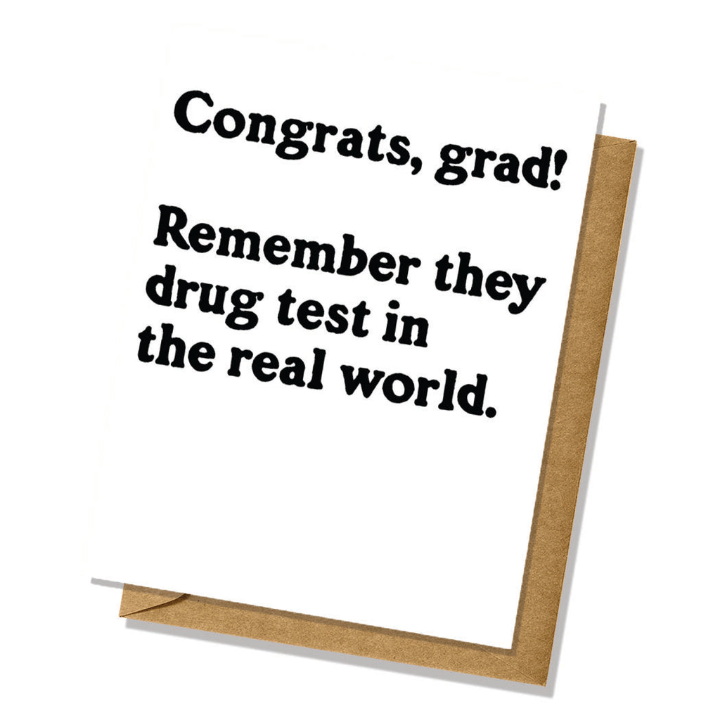 Drug Test - Graduation Card