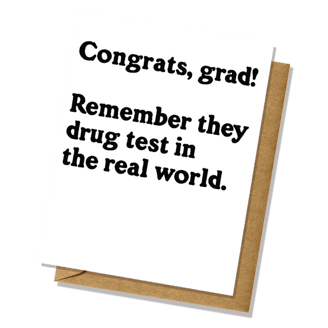 Drug Test - Graduation Card Madcap & Co Drug Test - Graduation Card Madcap & Co