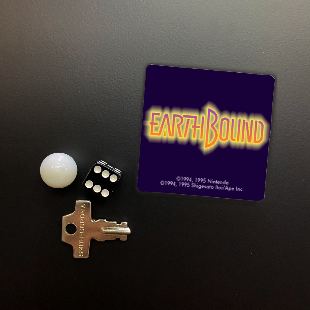 Earthbound Game Start Screen Square Magnet