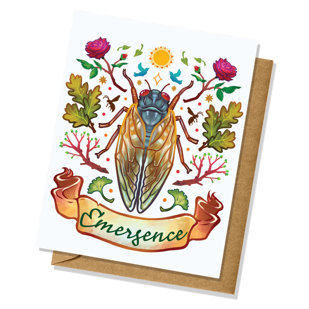 "Emergence" Cicada Greeting Card