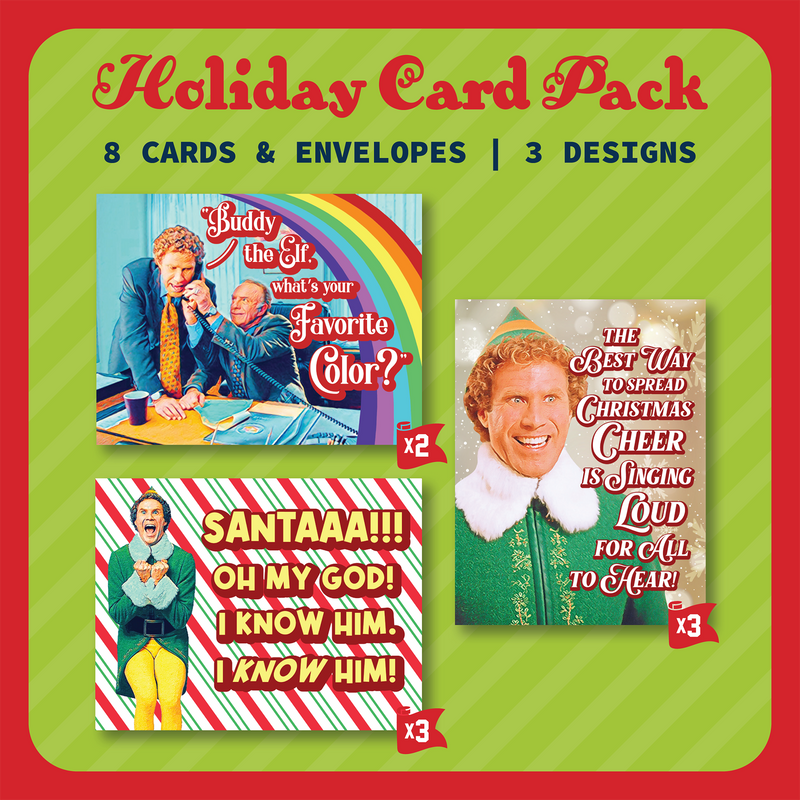 Elf Movie Christmas/Holiday Greeting Card Pack - 8 Cards & Envelopes