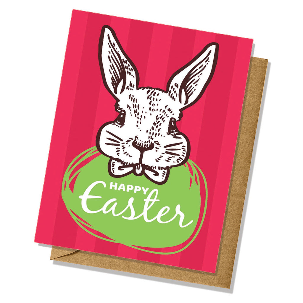Etched Rabbit Easter Card