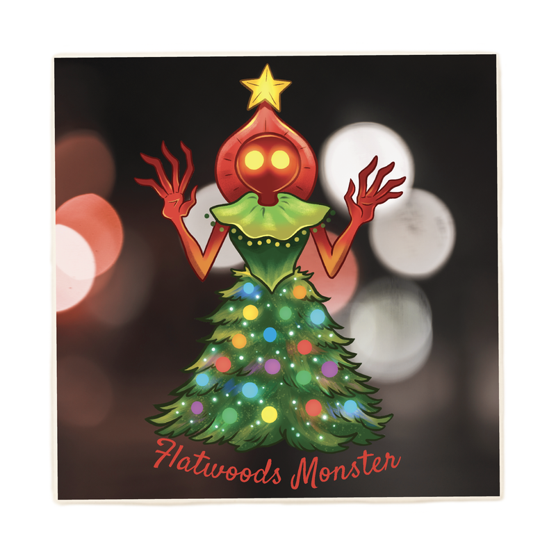 Flatwoods Monster Cryptid Holiday Coaster