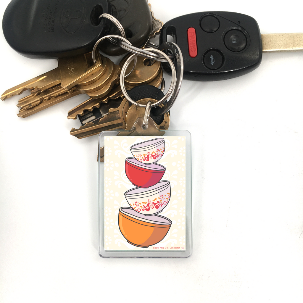 Friendship Pyrex Bowls Keychain