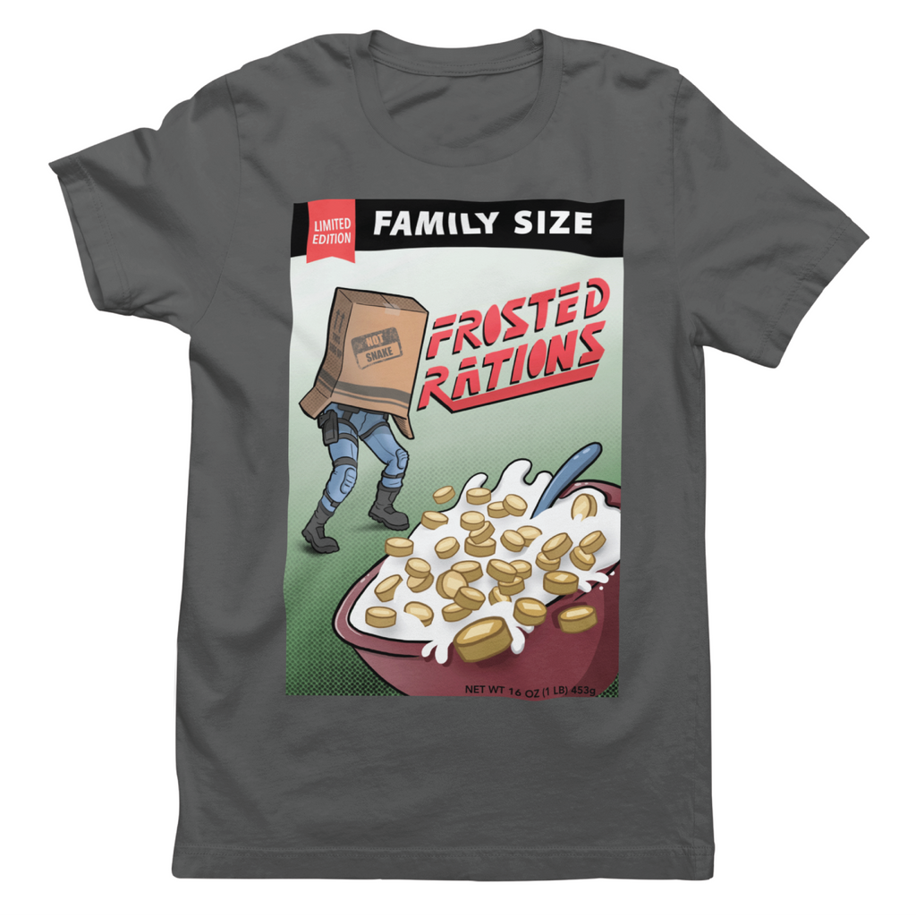 Metal Gear Solid "Frosted Rations" Cereal Box Spoof T-Shirt