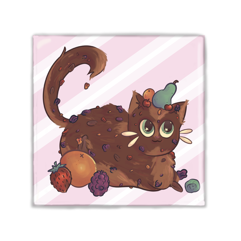 Fruitcake Cat Holiday Magnet