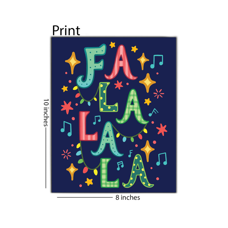 Fa La La La 8 x 10 Print
