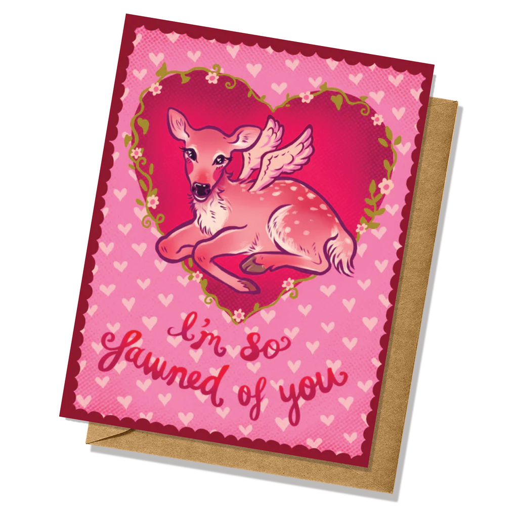 I'm So Fawned Of You Valentine's Day Greeting Card