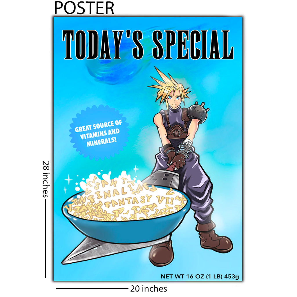 Final Fantasy Cereal 20 x 28 Gaming Poster