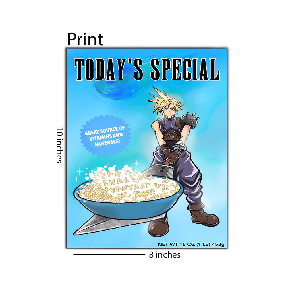 Final Fantasy VII Cereal Spoof 8x10 Print