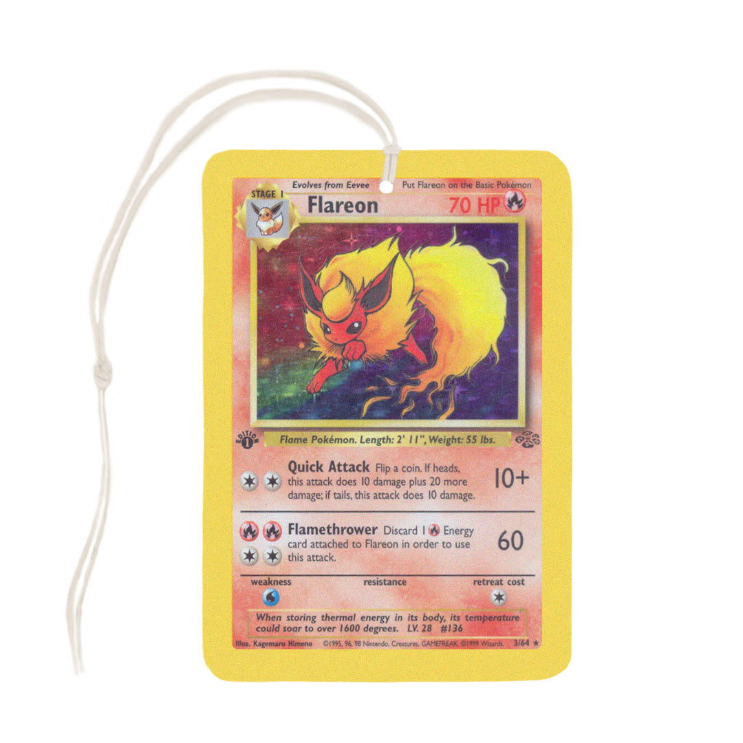Flareon Pokemon Card Air Freshener Madcap & Co Flareon Pokemon Card Air Freshener Madcap & Co