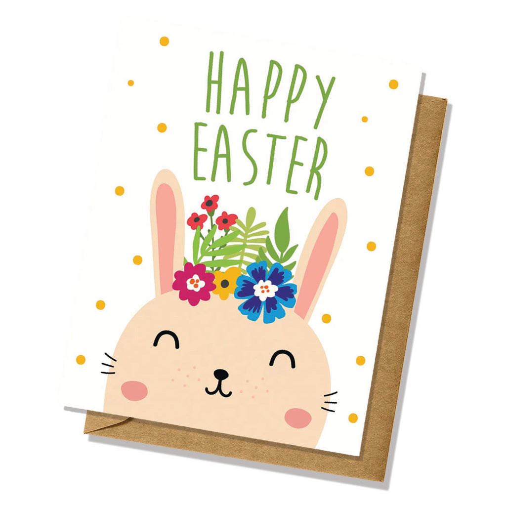Floral Rabbit Cute Easter Card