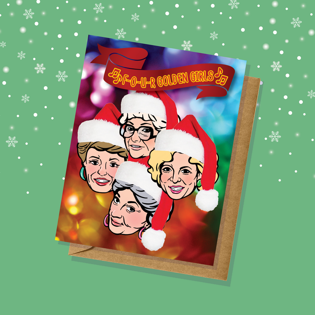 Four Golden Girls Christmas Card