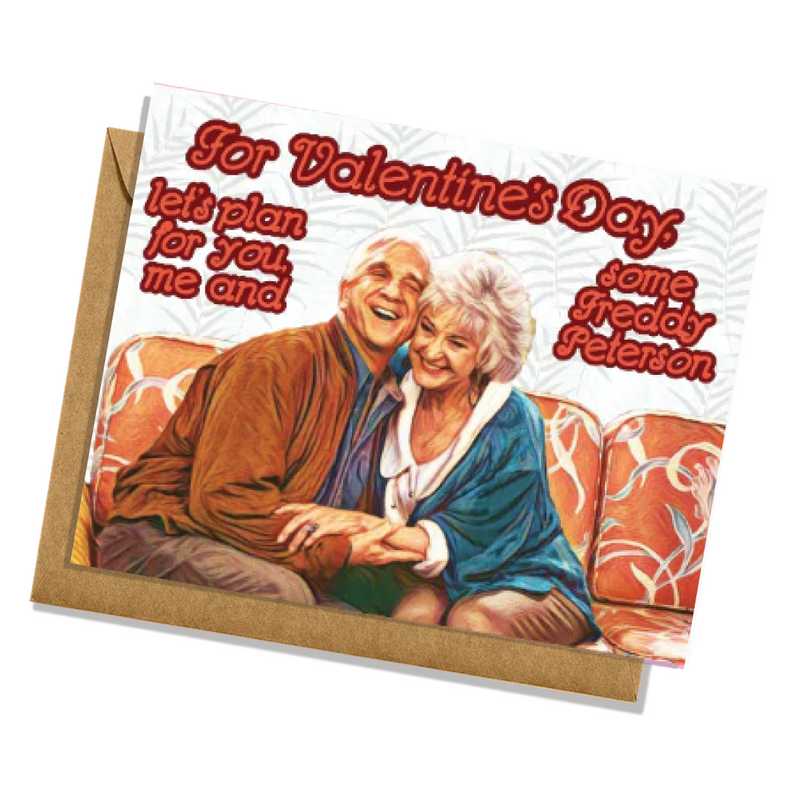 Golden Girls Valentine's Day Card Freddy Peterson Stay Golden 80s TV Greeting Cards Love