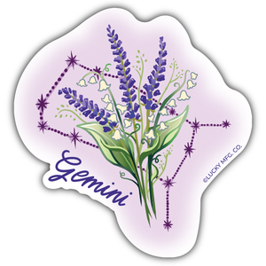 lavender gemini flower GEMINIFloralStickerNOTAG_300x.png?v=1755791047