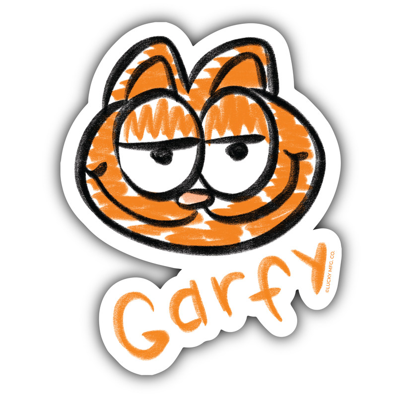 Garfy Parody Cartoon Vinyl Sticker