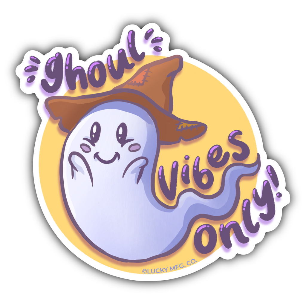 "Ghoul Vibes Only" Ghost Vinyl Sticker