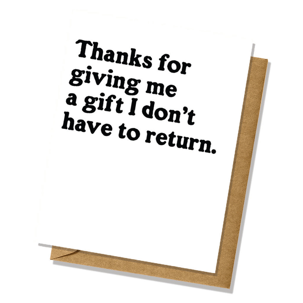 Thank You Card - Gift I Won't Return