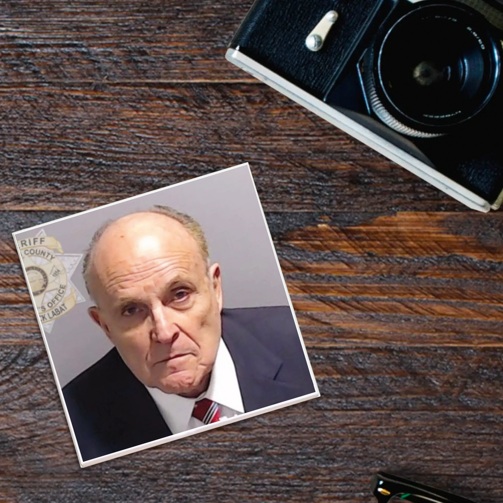 Rudy Giuliani 2023 Mugshot Coaster