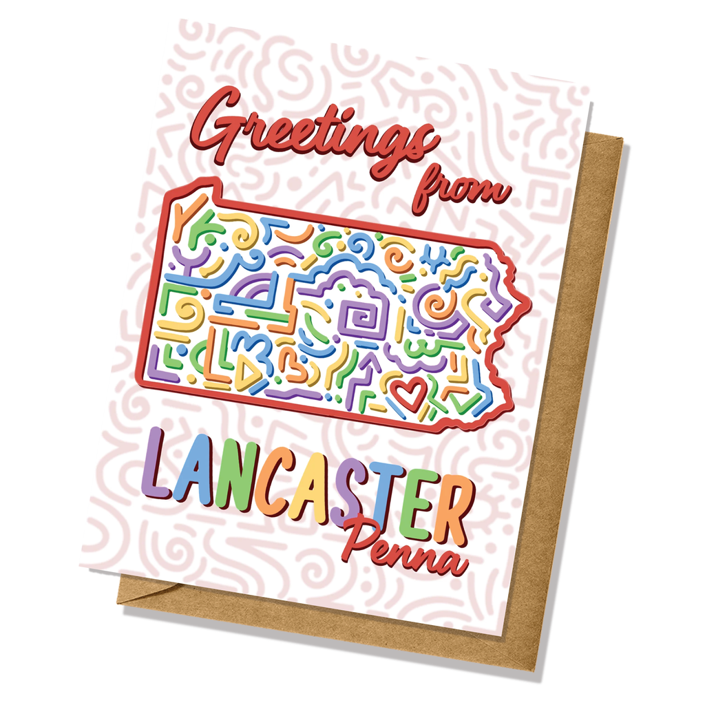 Greetings From Pennsylvania Doodles Card