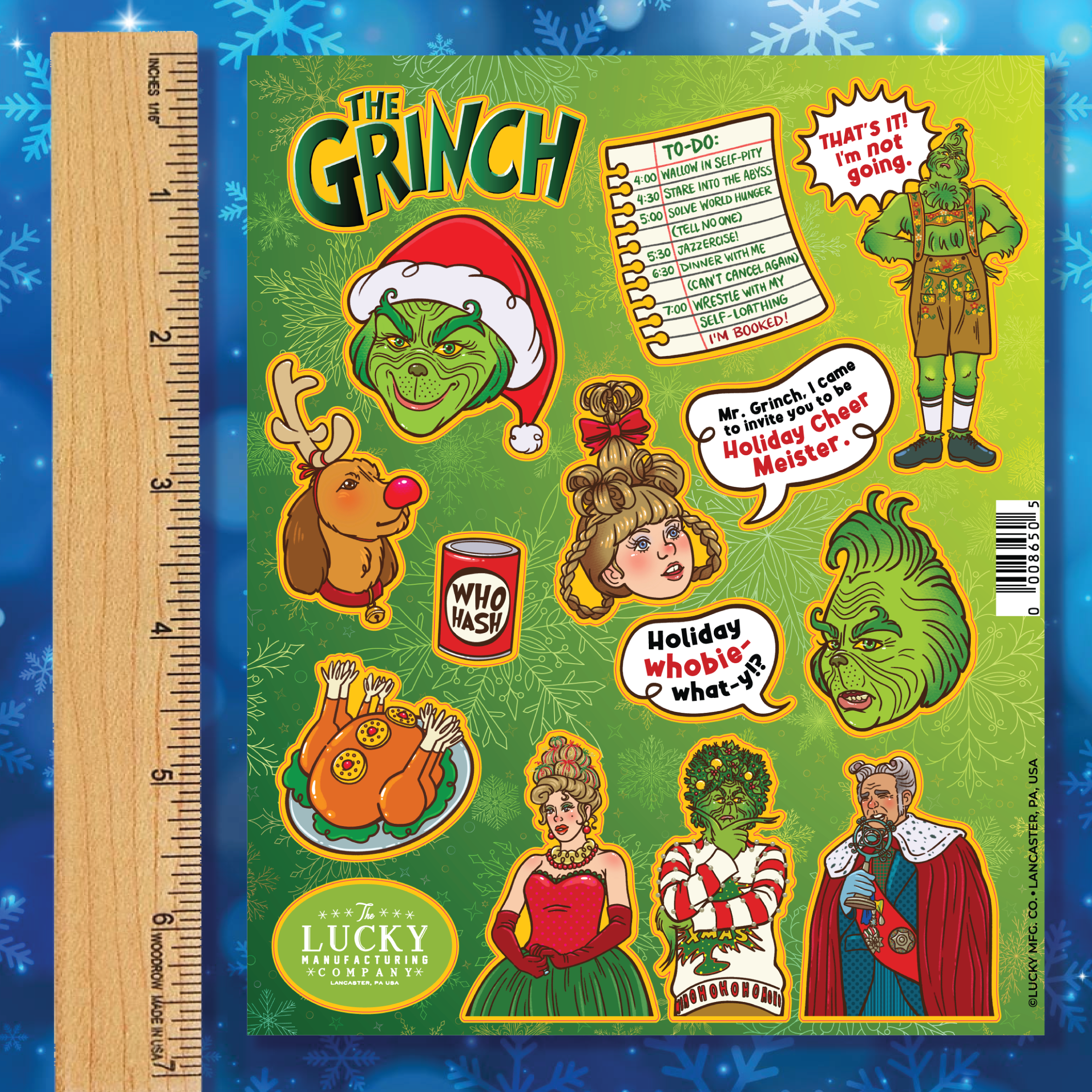 How the Grinch Stole Christmas Vinyl Sticker Sheet