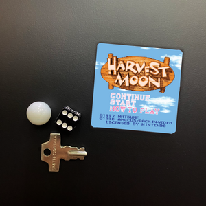 Harvest Moon Game Start Screen Square Magnet