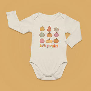 Hello Pumpkin Long Sleeve Onesie