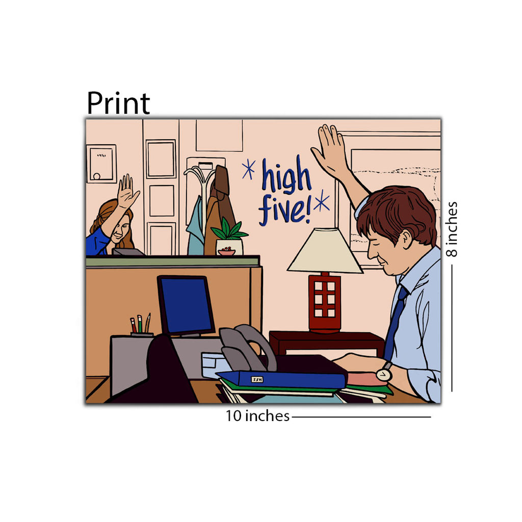 High Five Jim & Pam 8x10 Print - The Office