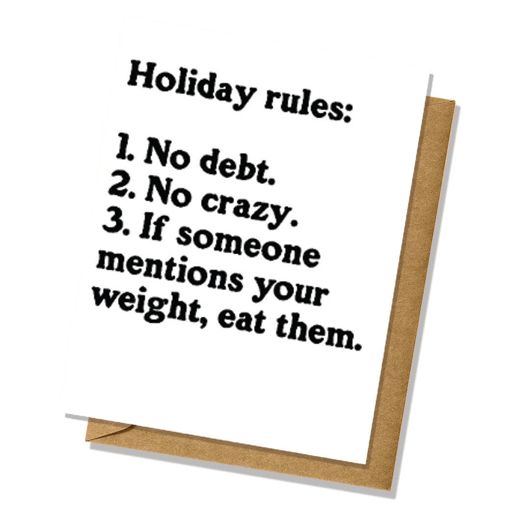 Holiday Rules Christmas/Holiday Card